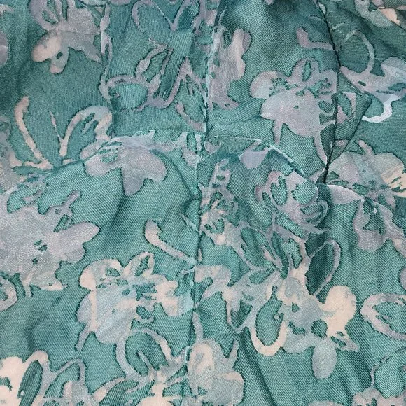 Cut Loose Round Neck Teal Sheer Button Front Jacket sz XL - Picture 11 of 12